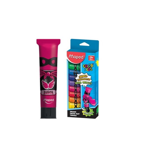 Farby Maped SuperPower 12x12ml w tubkach
