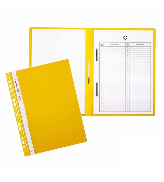Skoroszyt do akt osobowych zawieszany PVC Biurfol żółty
