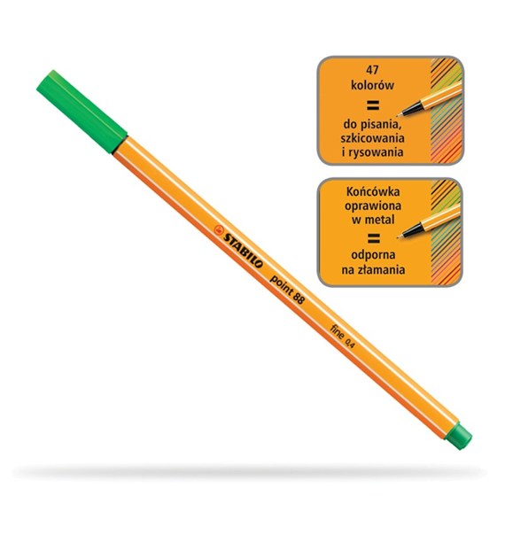 Cienkopis Stabilo Point 88 zielony