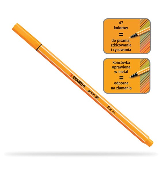 Cienkopis Stabilo Point 88 pomarańczowy