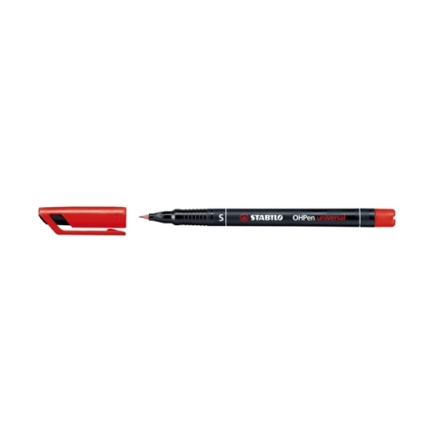 Foliopis Stabilo OHPen Universal S 0,4mm czerwony