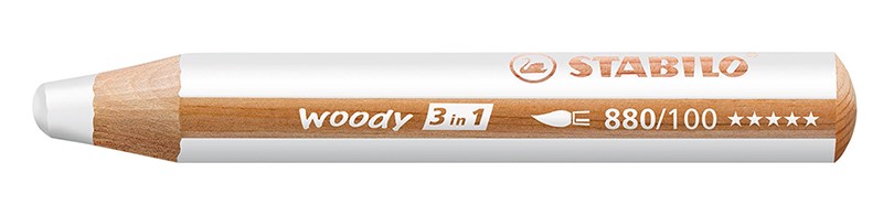 Kredka specjalistyczna STABILO woody 3 w 1 biały