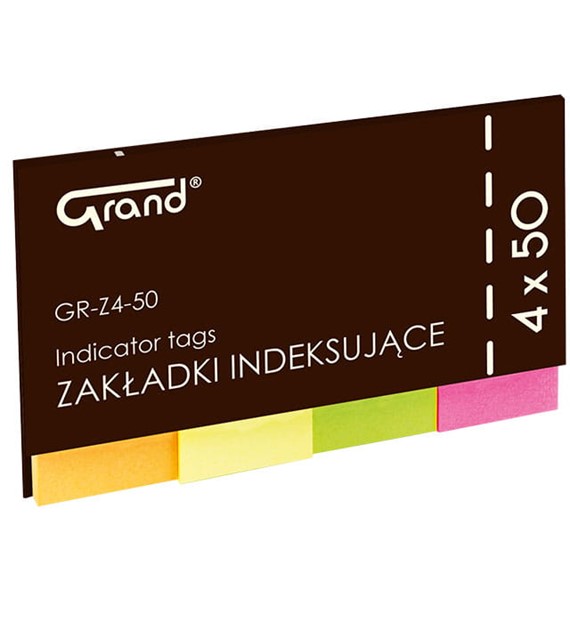 Zakładki indeksujące Grand GR-Z4 20x50 4 kolory neon