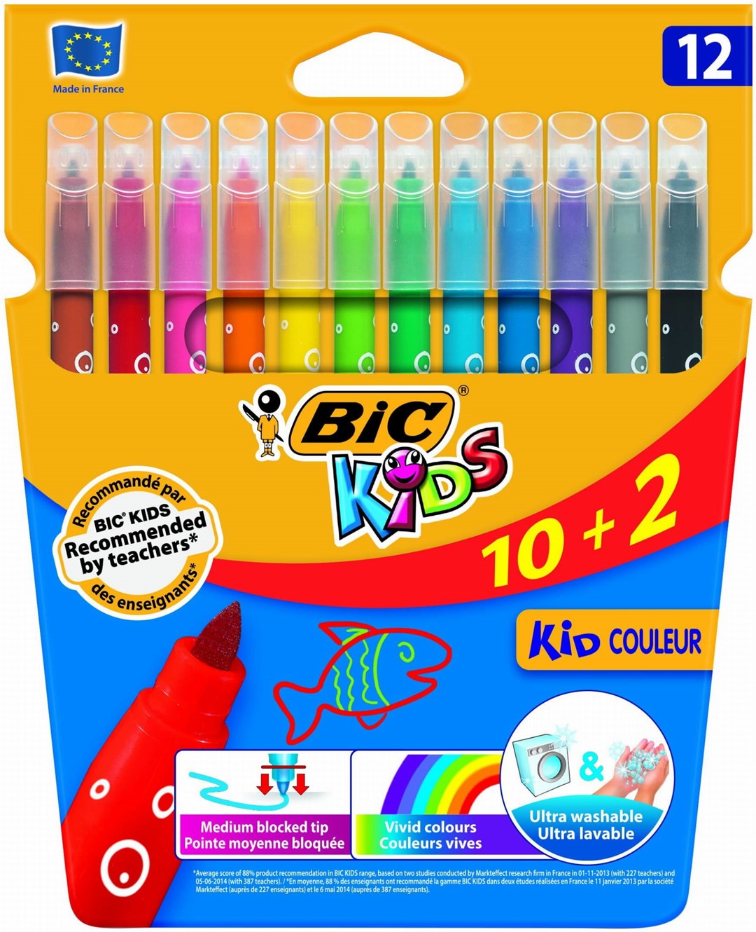 Flamastry Kid Couleur 12 kolorów