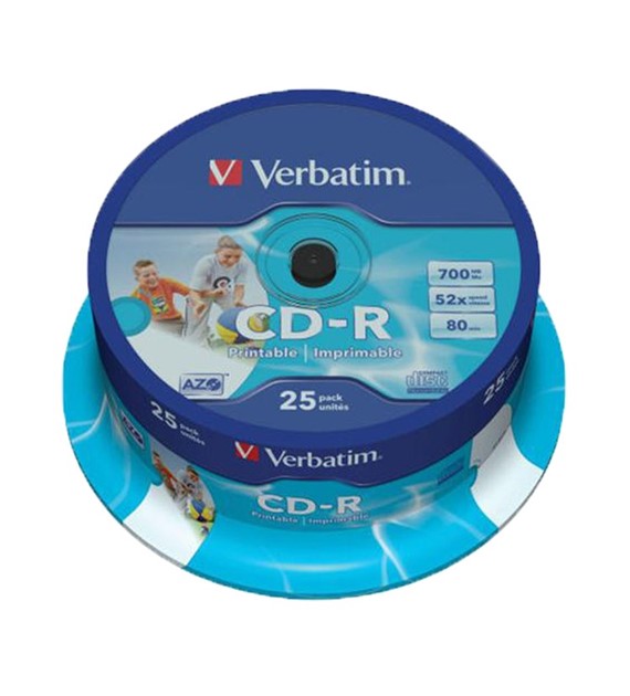 Płyta CD-R Verbatim AZO Printable cake 25szt.