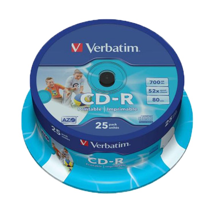 Płyta CD-R Verbatim AZO Printable cake 25szt.