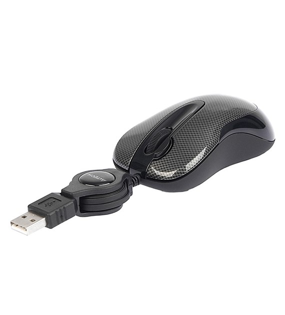 Mysz optyczna przewodowa A4Tech N-60F-2 Czarny Carbon USB