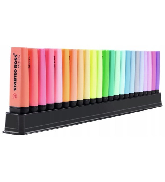 Zakreślacz STABILO BOSS ORGINAL zestaw na biurko 23 kolory