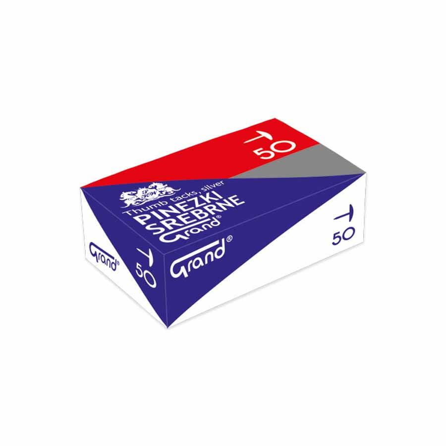 Pinezki Grand srebrny 50szt.