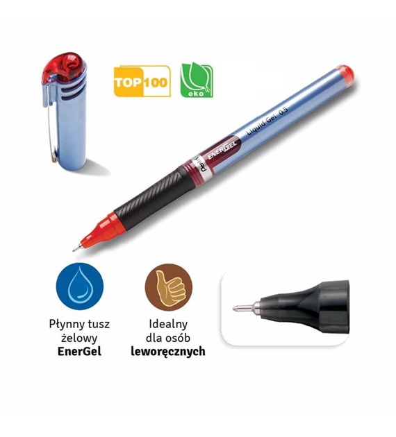 Cienkopis kulkowy PENTEL EnerGel BLN15 czerwony