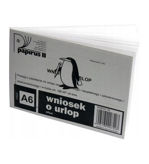 Wniosek o urlop Papirus 740