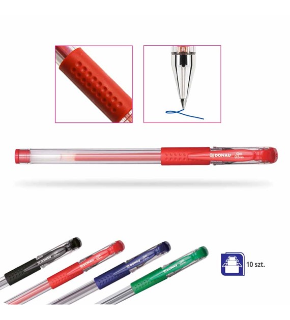 Długopis żelowy Donau czerwony