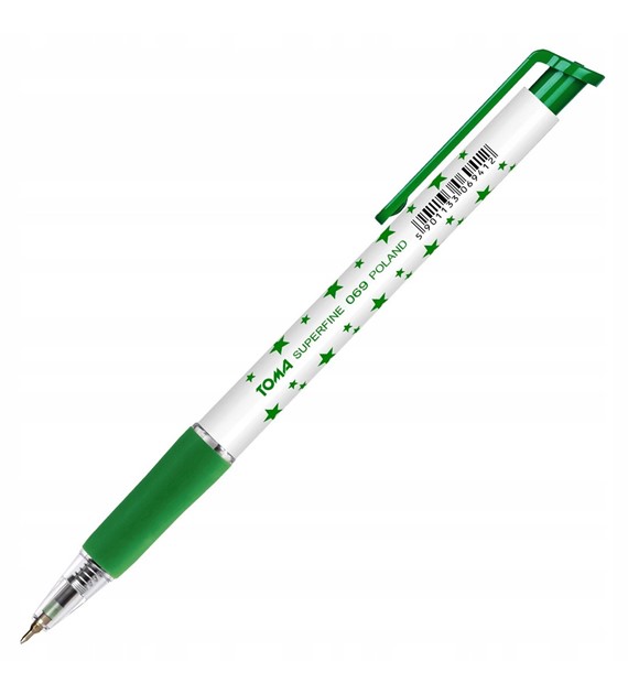 Długopis automatyczny Toma TO-069 gwiazdki zielony