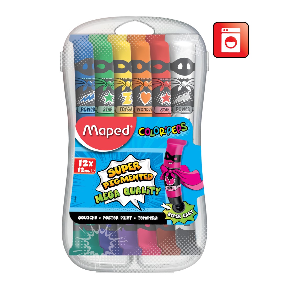 Farby Maped SuperPower 12x12ml w tubkach