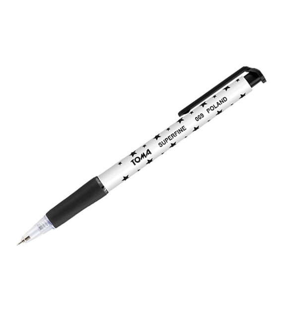 Długopis automatyczny Toma TO-069 gwiazdki czarny