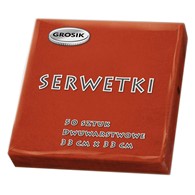 Serwetki Grosik 33x33cm 50szt. czerwony