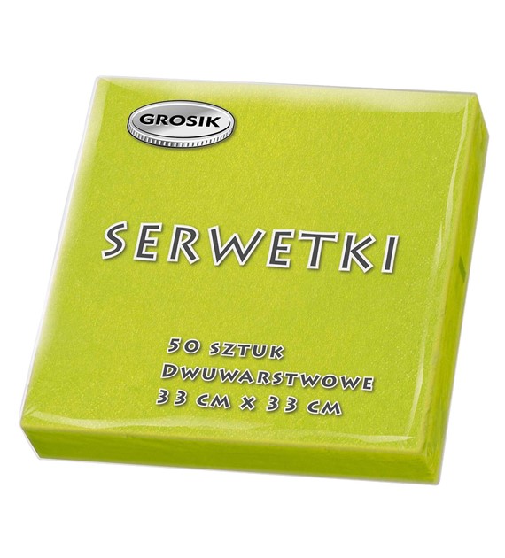 Serwetki Grosik 33x33cm 50szt. zielony