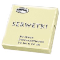 Serwetki Grosik 33x33cm 50szt. ecrue