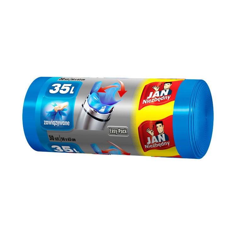 Worki na śmieci 35L/30szt. HD Easy Pack Jan Niezbędny niebieskie