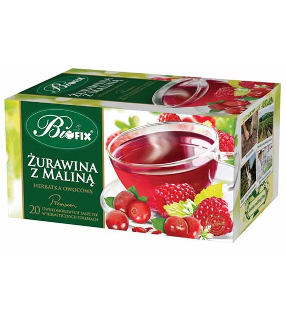 Herbata Biofix Premium żurawina+ malina 20szt.