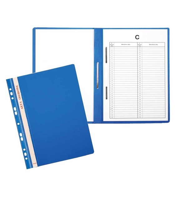 Skoroszyt do akt osobowych zawieszany PVC Biufol niebieski