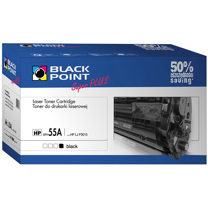Toner Black Point do HP CE255A / CRG-724