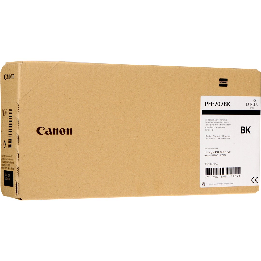 Tusz Canon PFI-707BK do IPF-830/840/850 | 700ml | black