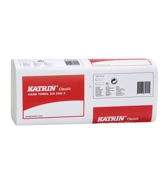Ręcznik ZZ składany Katrin Classic 2-warstw. biały 3000 składek