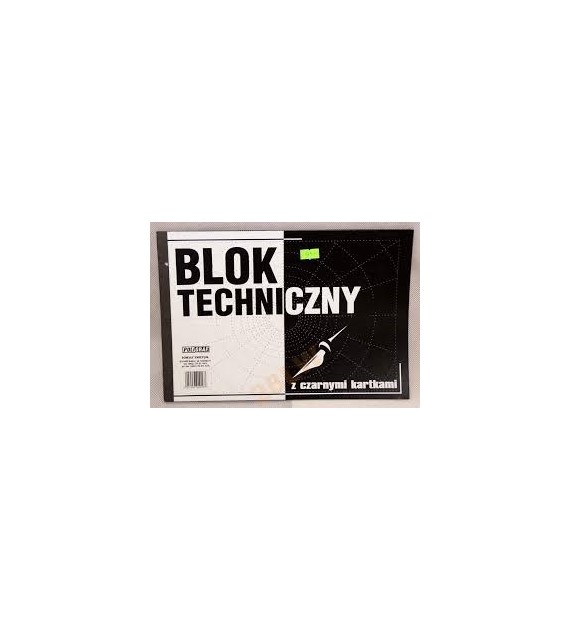 Blok techniczny A4/10k z czarnymi kartkami