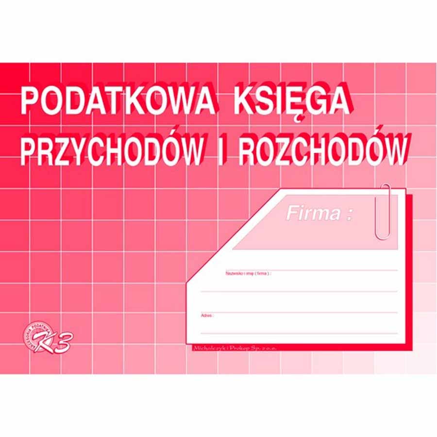 Podatkowa księga przychodów i rozchodów A5 offset