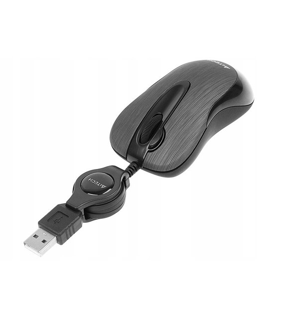 Mysz optyczna przewodowa A4Tech N-60F-1 Brushed Black USB