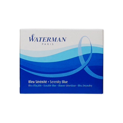 Naboje Waterman SO110950 krótkie niebieskie, 6 sztuk.
