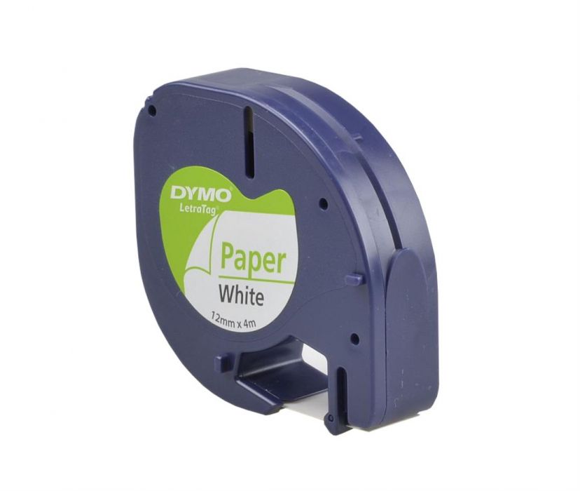 Etykieta Dymo LetraTag 12x4m papier biała S0721500