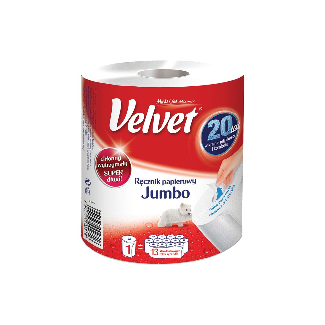 Ręcznik w roli Velvet Jumbo Duo 2-warstw. 2 szt.