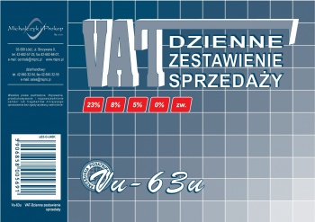 Dzienne zestawienie sprzedaży, A6 (offset)